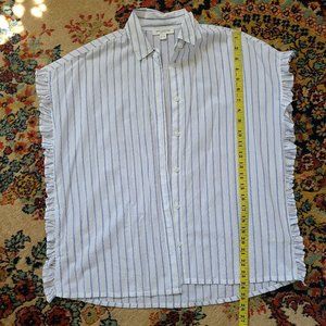 beachlunchlounge Ruffle Sleeve Button Up Blouse